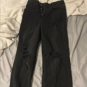 Black Distressed Women's Jeans